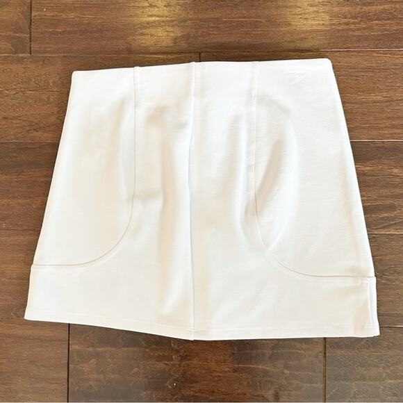 Zara Kappa Mini Skirt White Red Zip Front Summer Medium NWT Collegiate - Picture 3 of 15